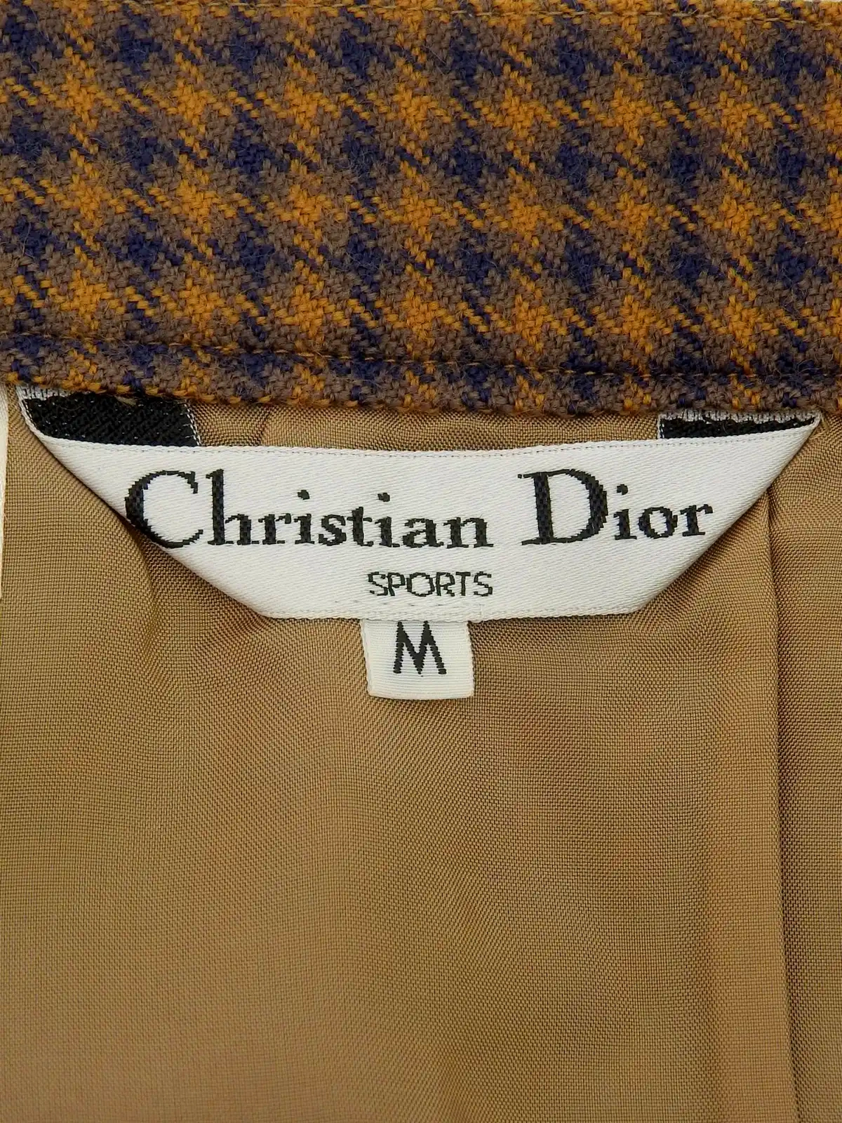 DIOR ブロックチェックパターンボックスプリーツスカート