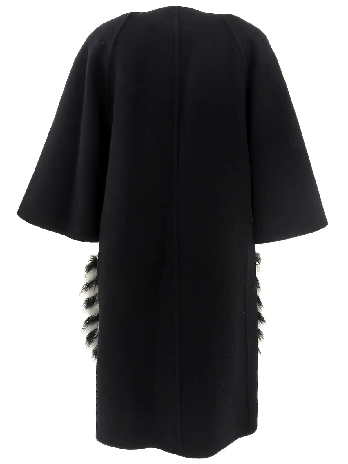 VINTAGE FENDI リアルファー×ナイロン 二枚襟 ステンカラーコート 中古・古着通販】FENDI (フェンディ) リバーシブルステンカラー