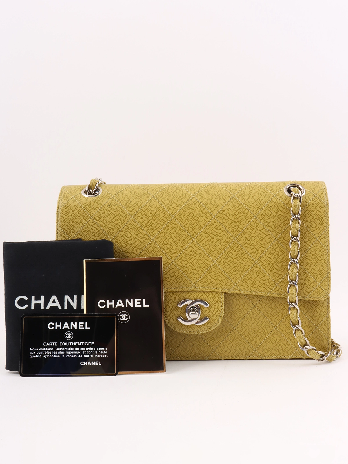 CHANEL 2008年頃製 スケールスパターンCCマークステッチチェーン