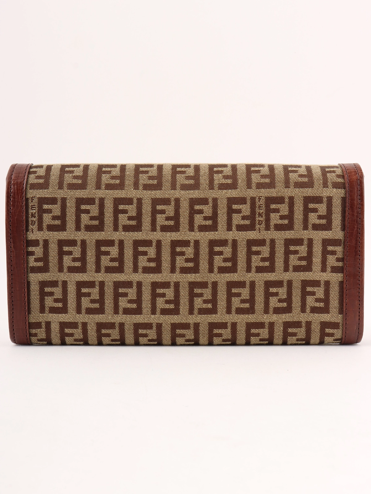 【FENDI】ヴィンテージウォレット FENDI FFズッキーノロングウォレット ブラウン｜VINTAGE QOO