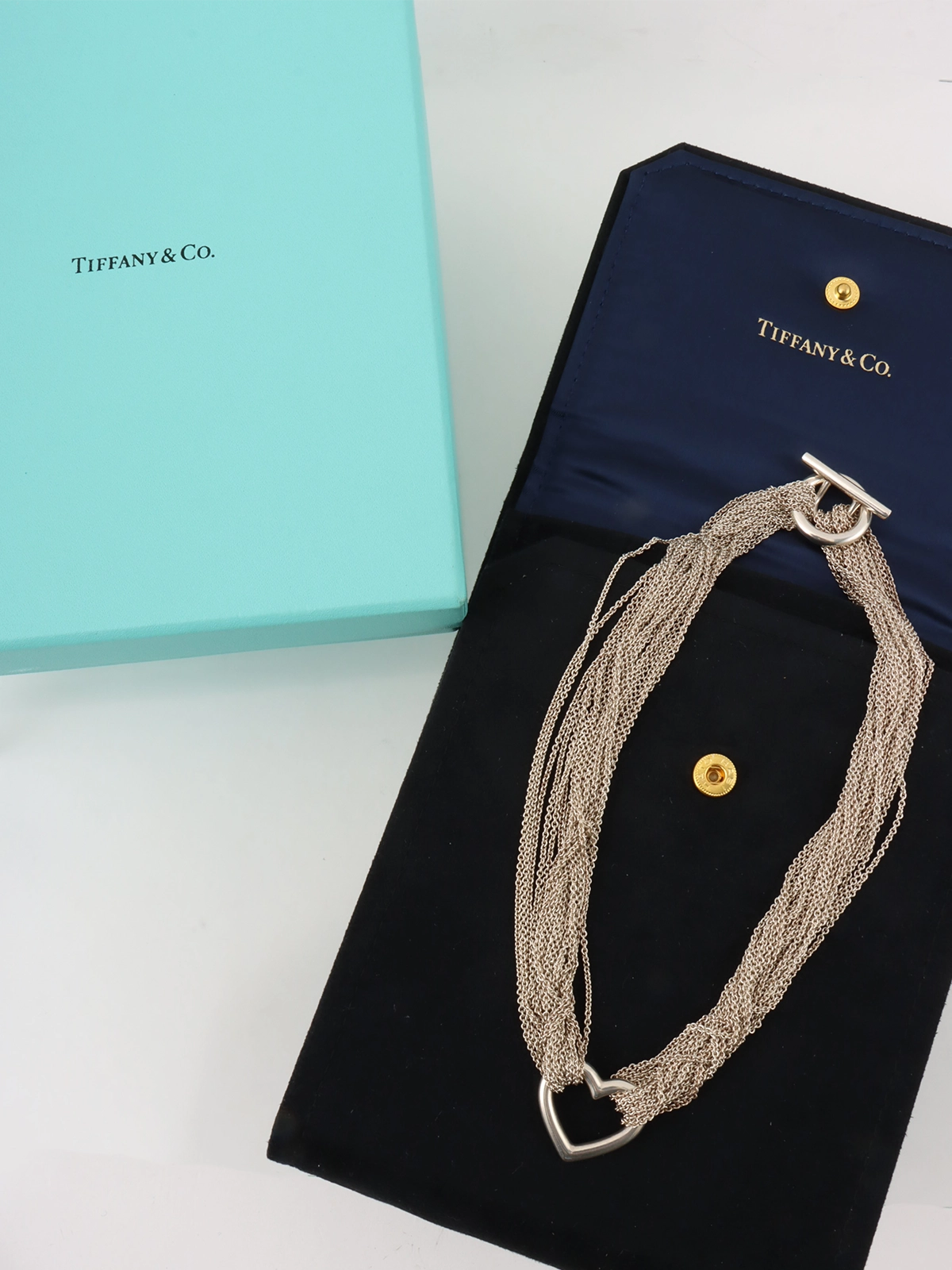 TIFFANY & CO. 925オープンハートトグルチェーンネックレス