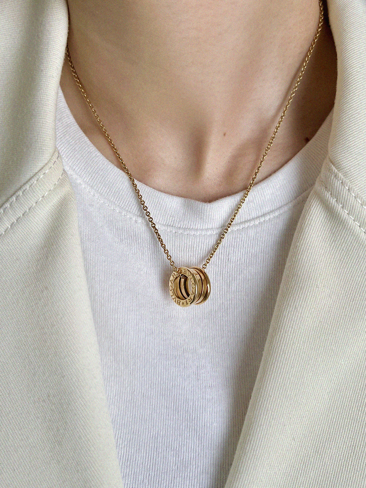 BVLGARI 18Kビーゼロワンネックレス ゴールド｜VINTAGE QOO