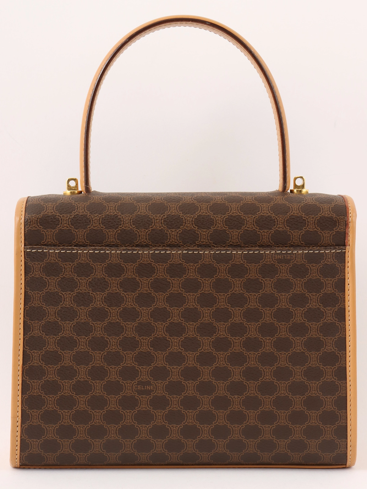 CELINE ハンドバッグ ブラウン ドットパターン