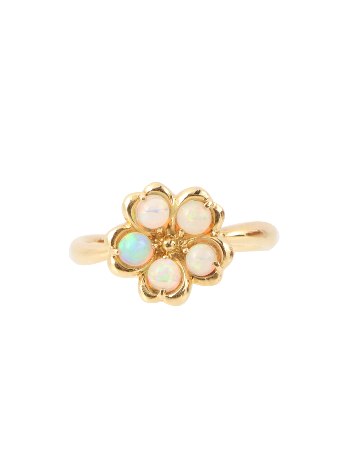 古着人気アイテム Selection Jewelry 18Kオパールフラワーモチーフリング ゴールド アクセサリー