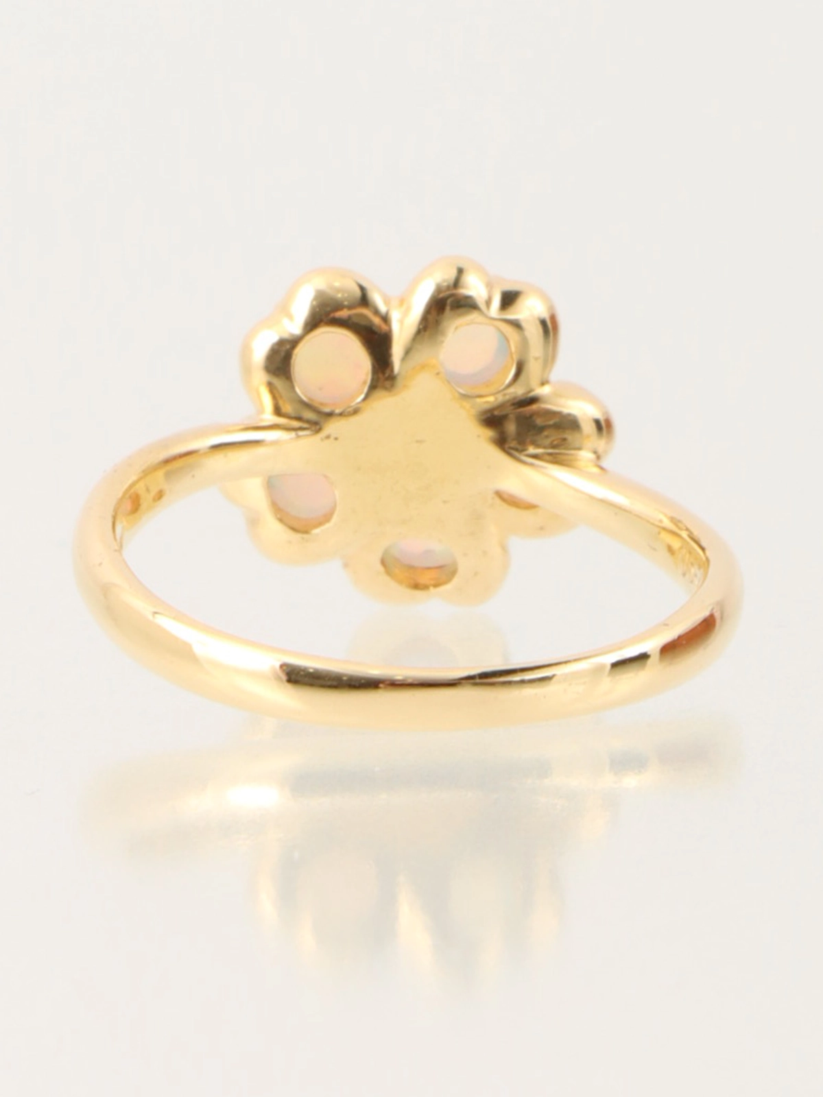 Selection Jewelry 18Kオパールフラワーモチーフリング ゴールド