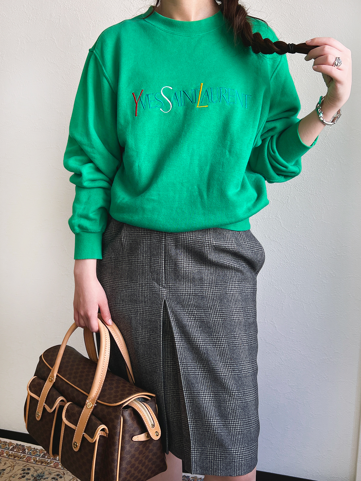 ヴィンテージ Yves Saint Laurent YSL 70s 80s ベロア