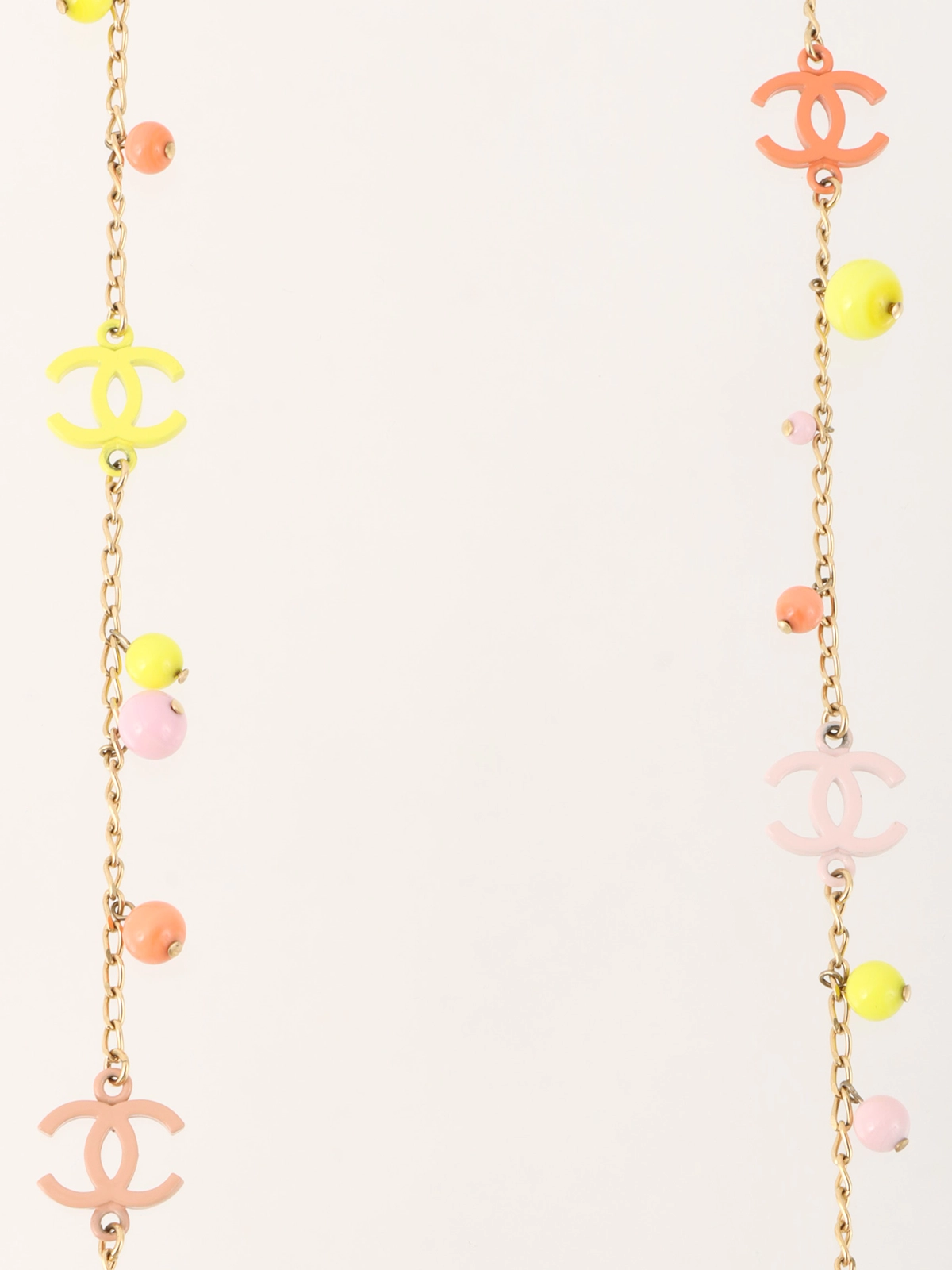 CHANEL 2003年製 カラーボールCCマークチェーンネックレス