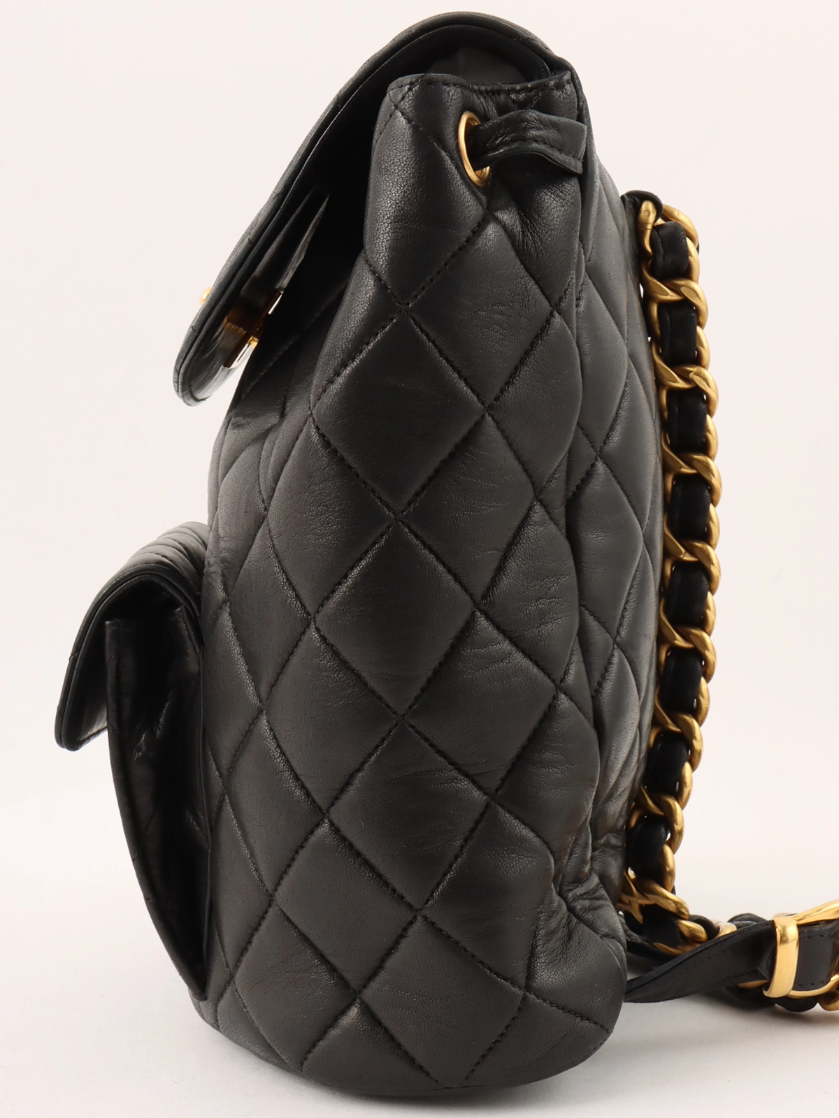 CHANEL 1997年頃製 ダブルCCターンロックバックパック ブラック