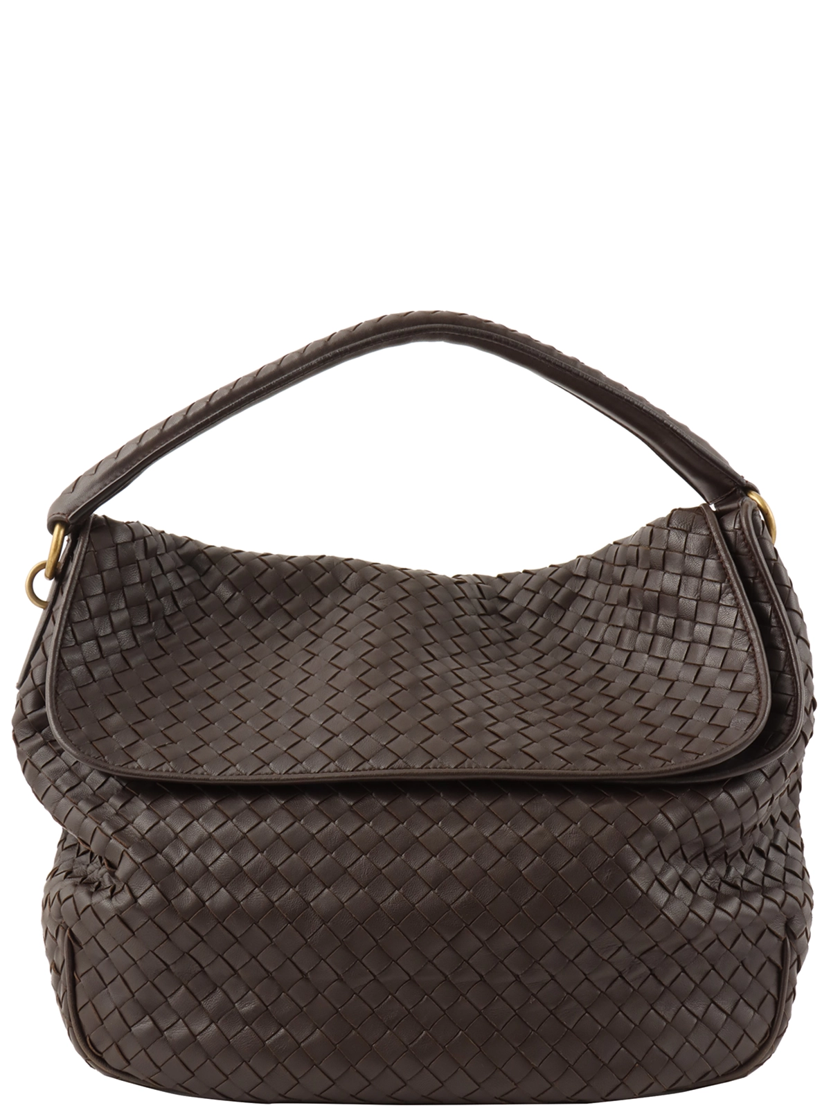 BOTTEGA VENETA イントレチャートワンショルダーバッグ ブラウン