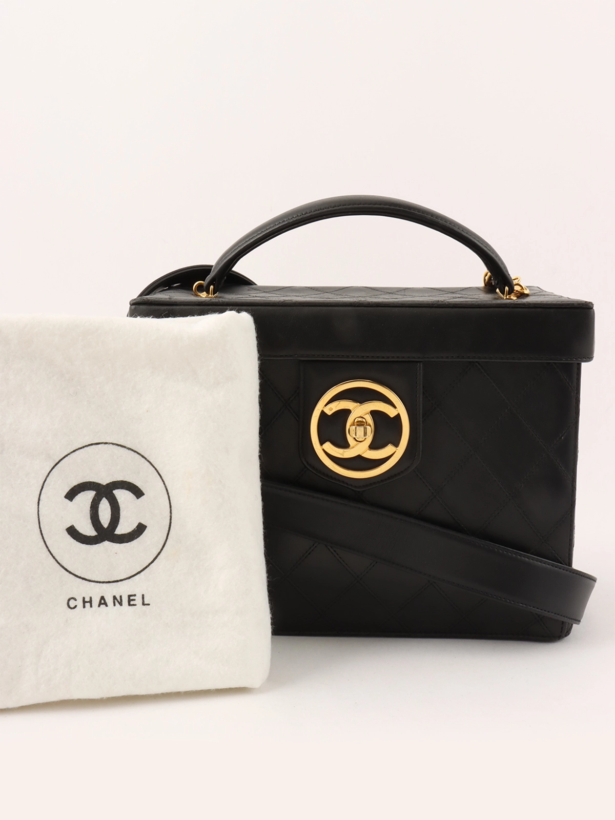 CHANEL 1995年頃製 ビコローレステッチCCターンロック2way