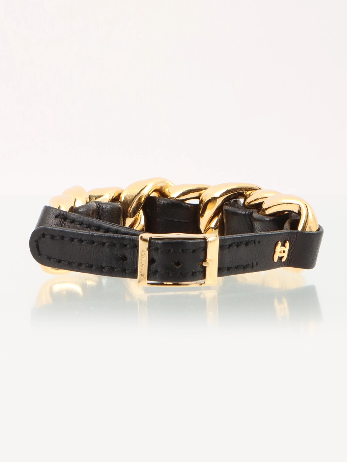 ヴィンテージ　CHANEL シャネル　COCOマーク　ゴールドチェーンバングル CHANELシャネル ゴールド ココマーク バングルブレスレット