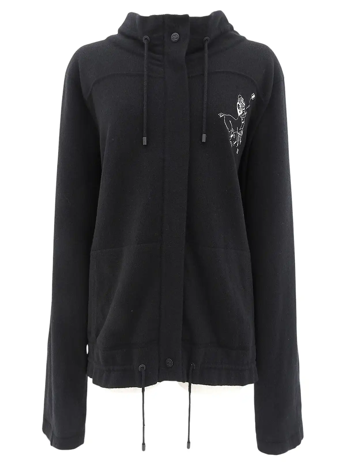 CHANEL カシミアCCマークジップアップカーディガン ブラック