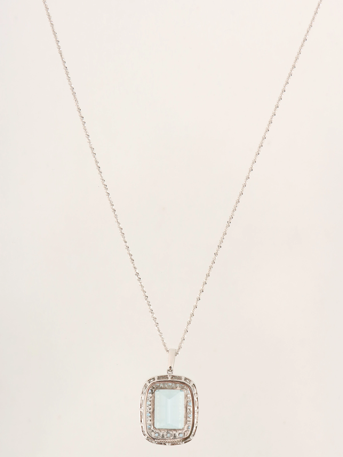 Selection Jewelry プラチナアクアマリンダイヤモンドスクエア