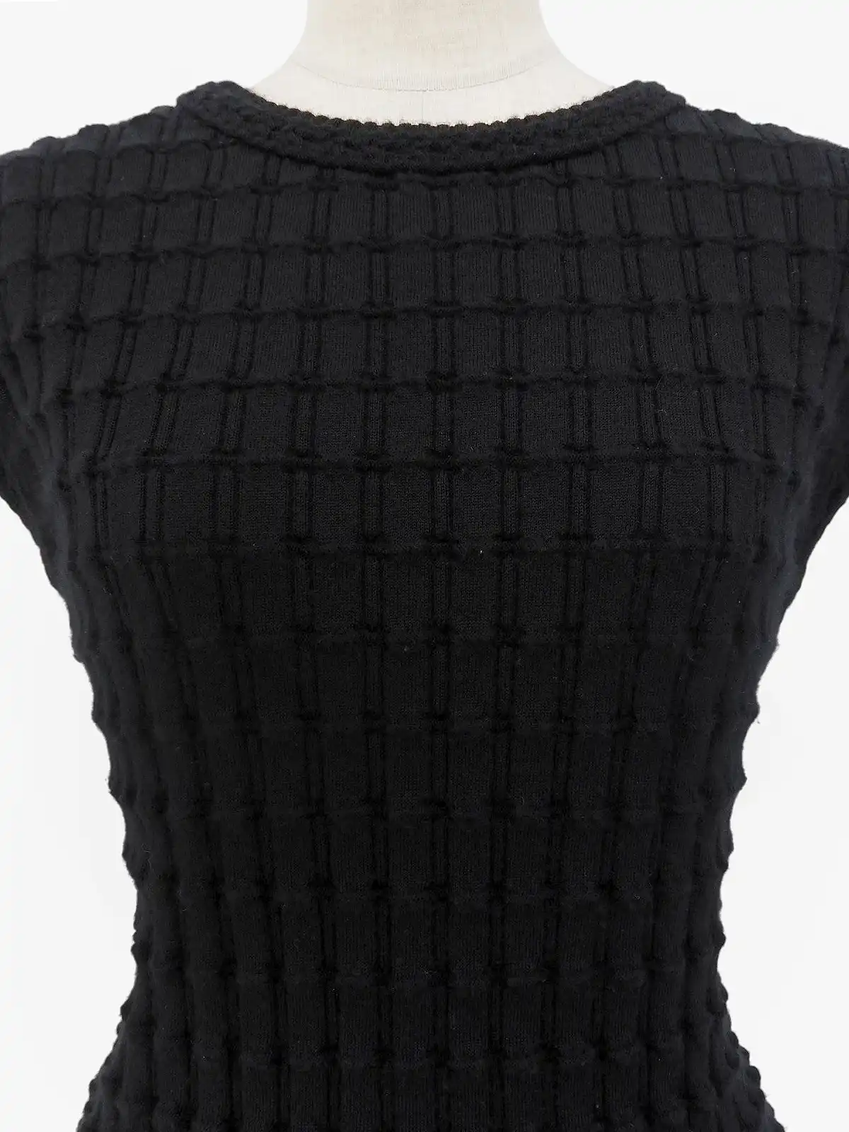 シャネル CHANEL ノースリーブ ワンピース カシミヤ