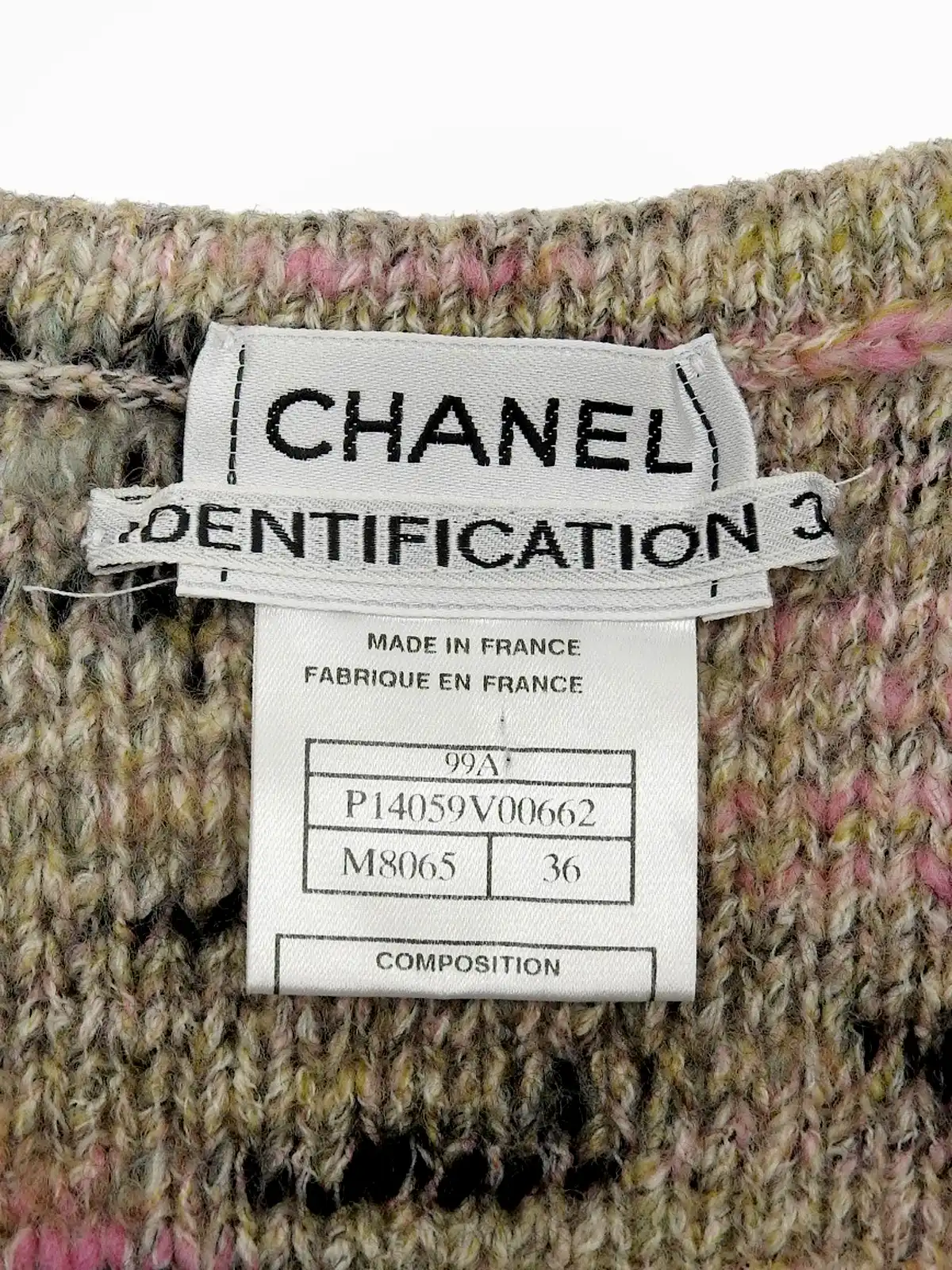 CHANEL 1999年製 ニットロゴプレートノースリーブセットアップ