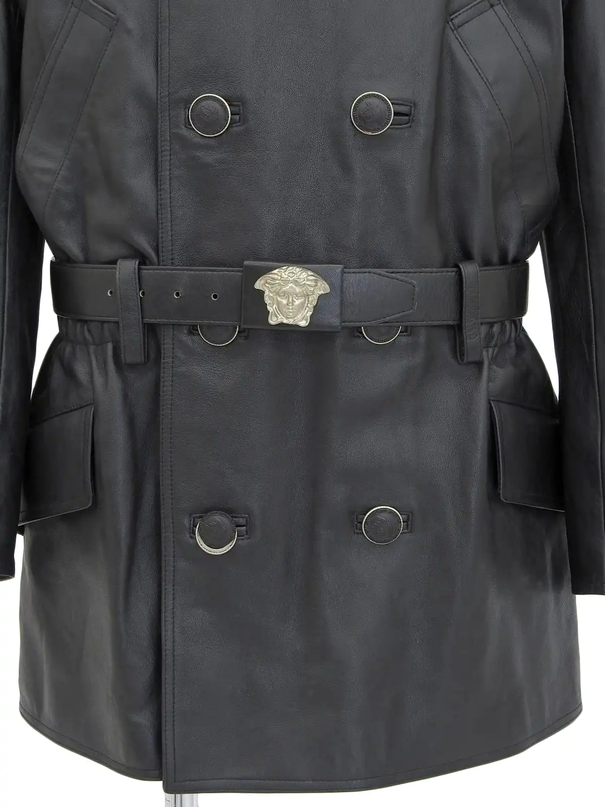 VERSACE メデューサボタンベルトジャケット ブラック｜VINTAGE