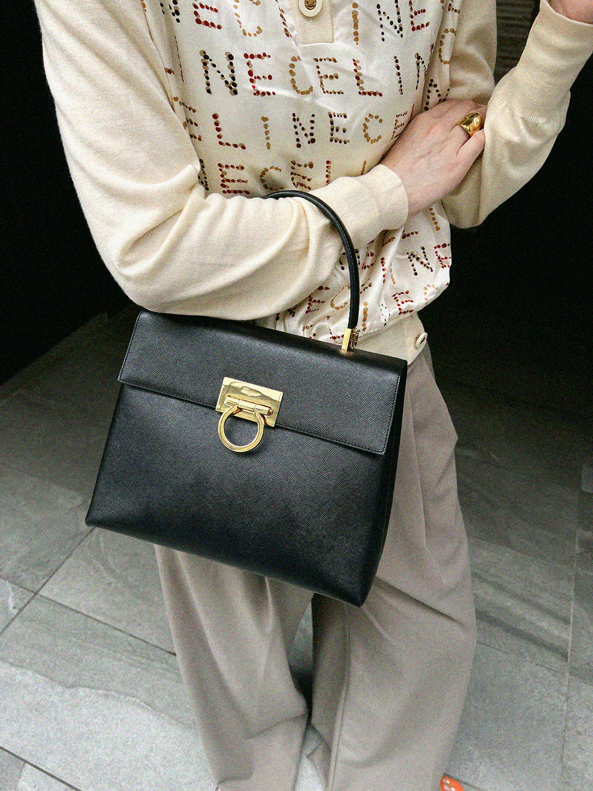 【希少】Salvatore Ferragamo (フェラガモ)ヴィンテージポロ SALVATORE FERRAGAMO｜VINTAGE QOO TOKYO｜ヴィンテージ クー