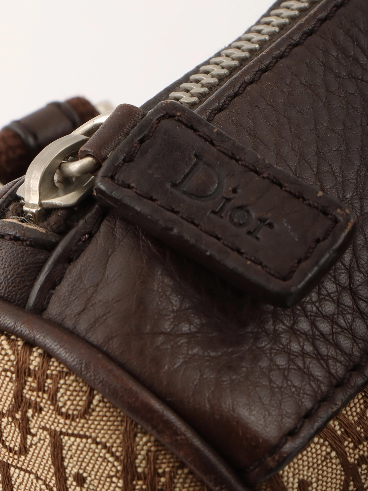 DIOR トロッターパターンロゴプレートミニボストンバッグ