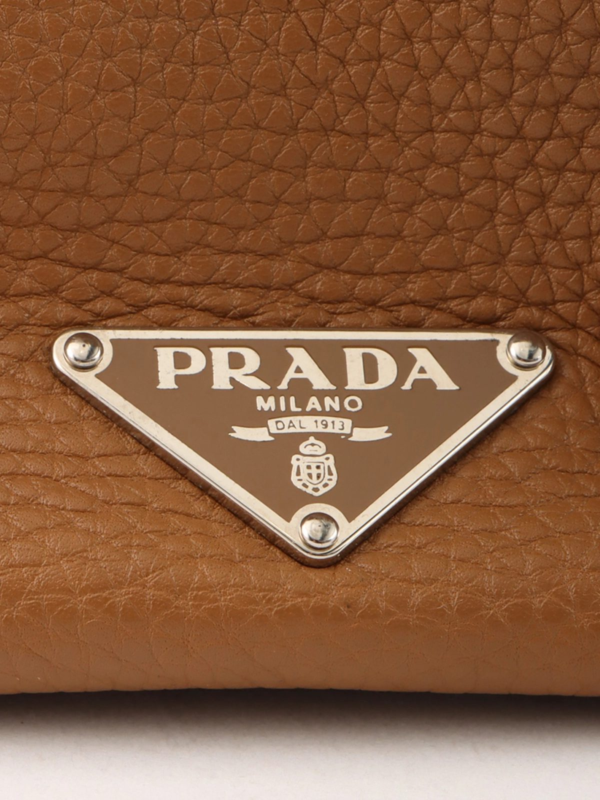 [PRADA] ITALY・クロコ型押豪華・ブラウン23cm・ブラウン系 PRADA ワンショルダーバッグ ブラウン｜VINTAGE QOO TOKYO