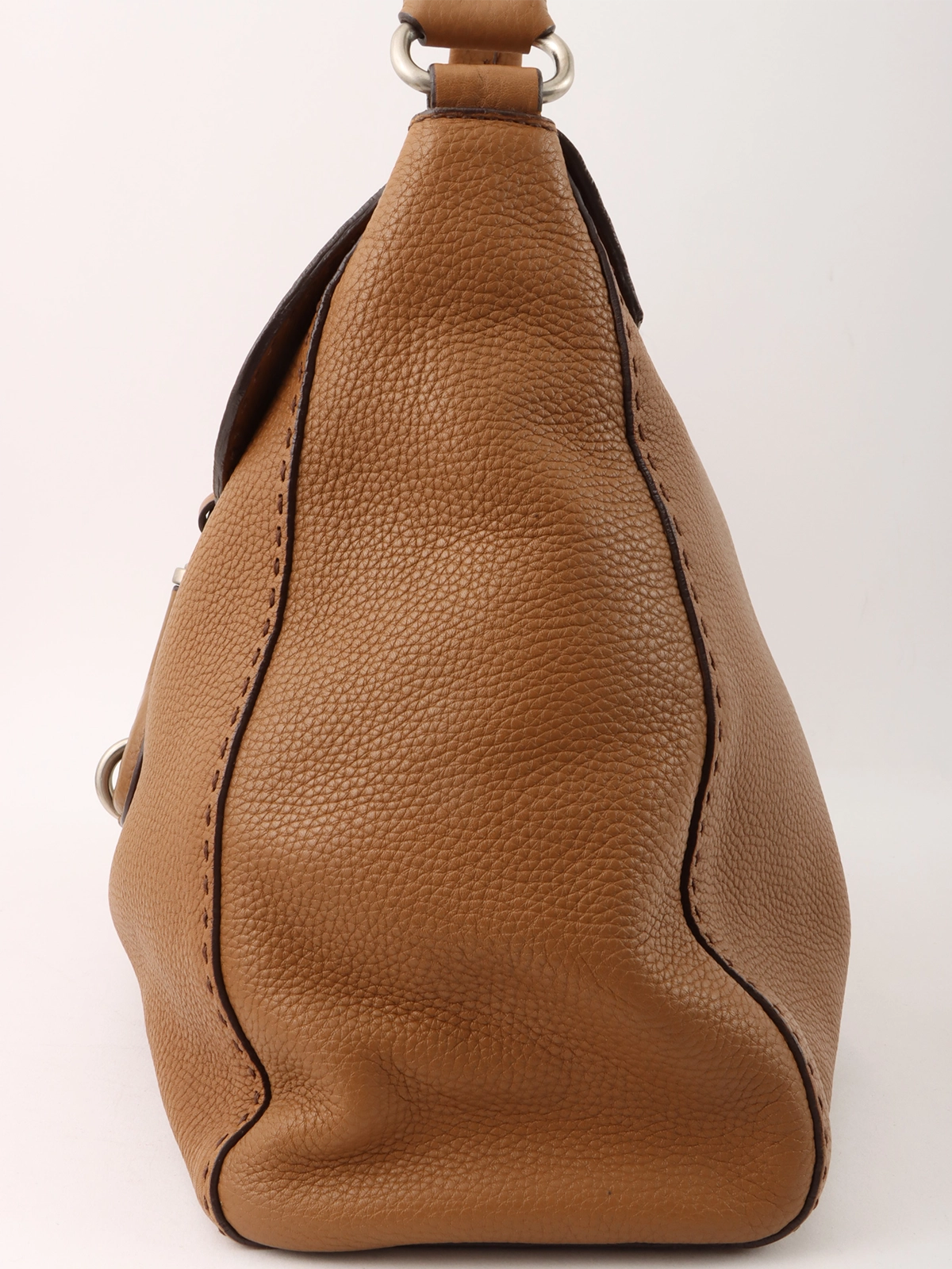 [PRADA] ITALY・クロコ型押豪華・ブラウン23cm・ブラウン系 PRADA ワンショルダーバッグ ブラウン｜VINTAGE QOO TOKYO