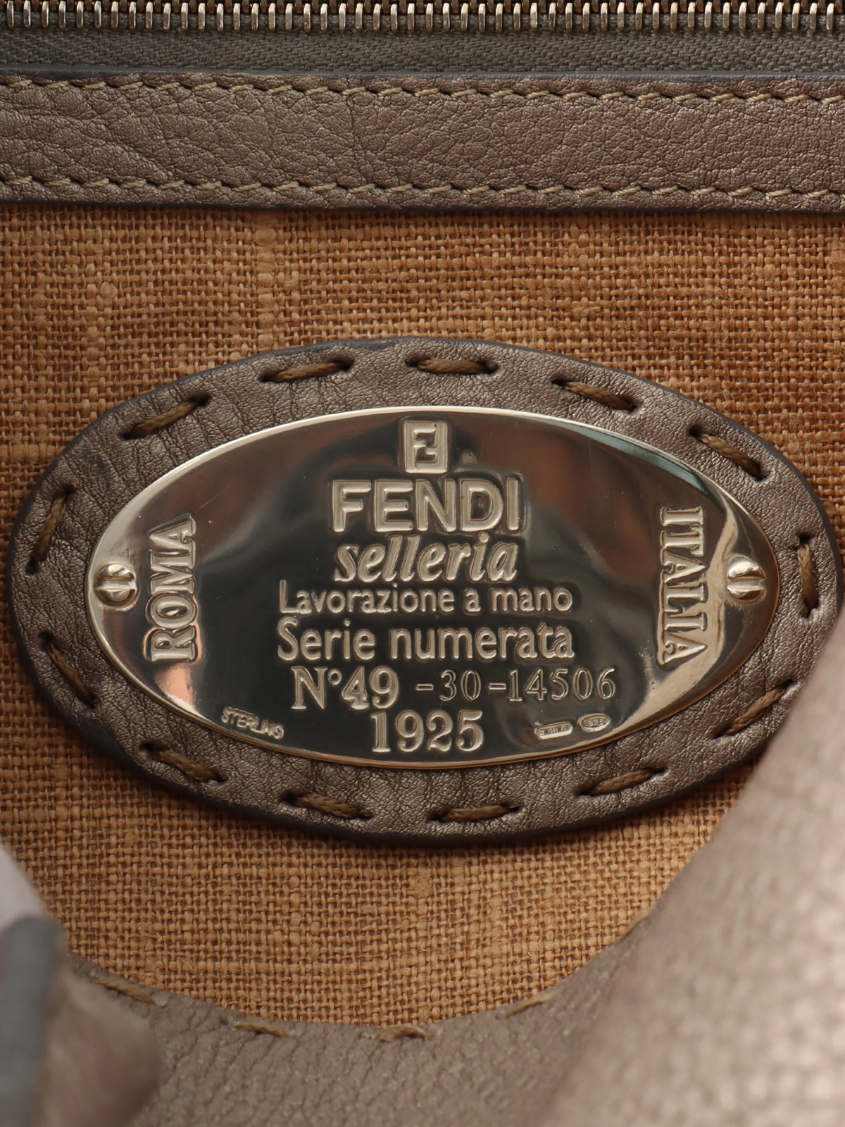 【国内在庫】 セレリアハンドバッグ FENDI グレー｜VINTAGE TOKYO QOO トイガン