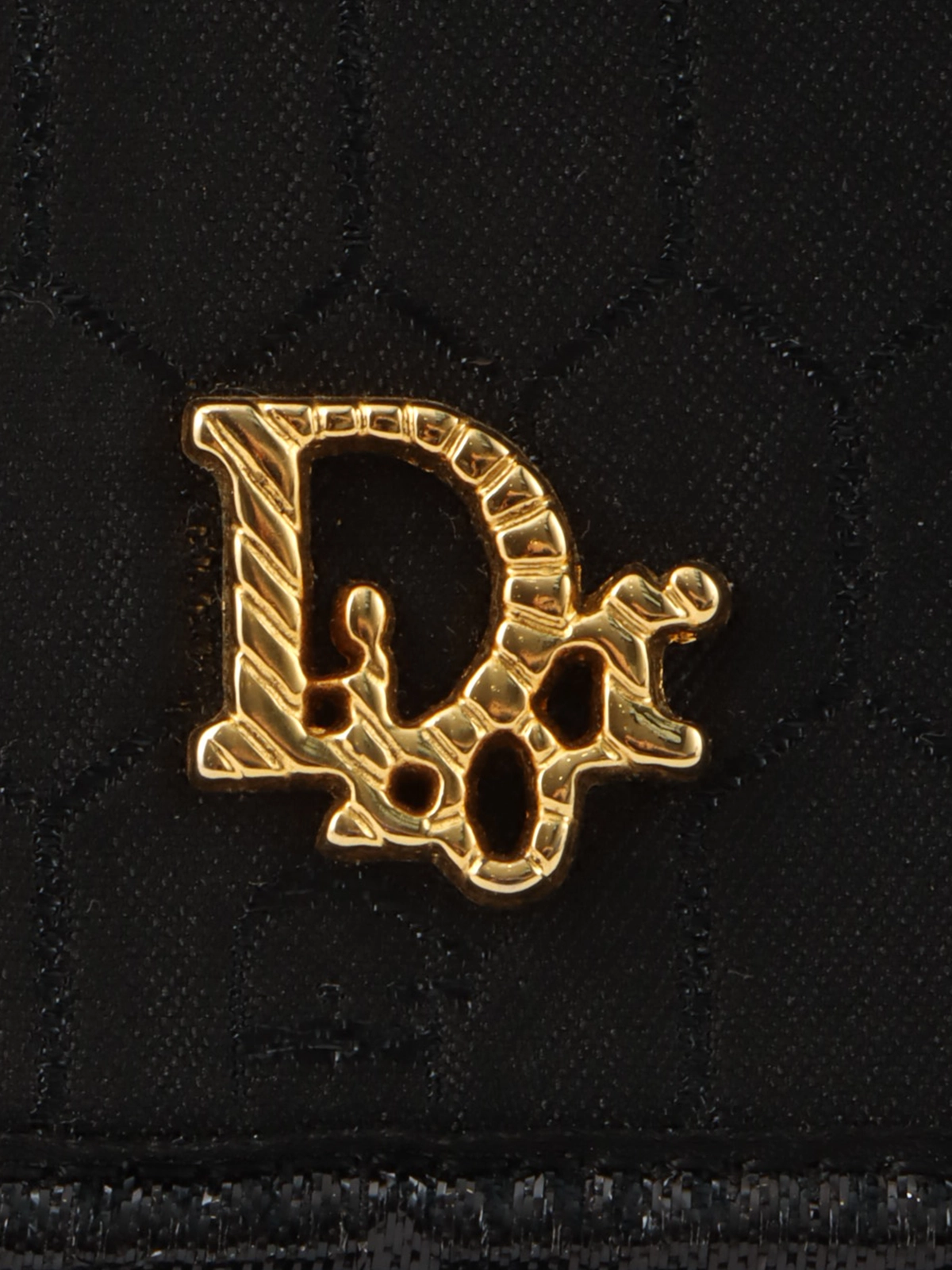 DIOR トロッターパターンロゴプレートボストンバッグ ネイビー