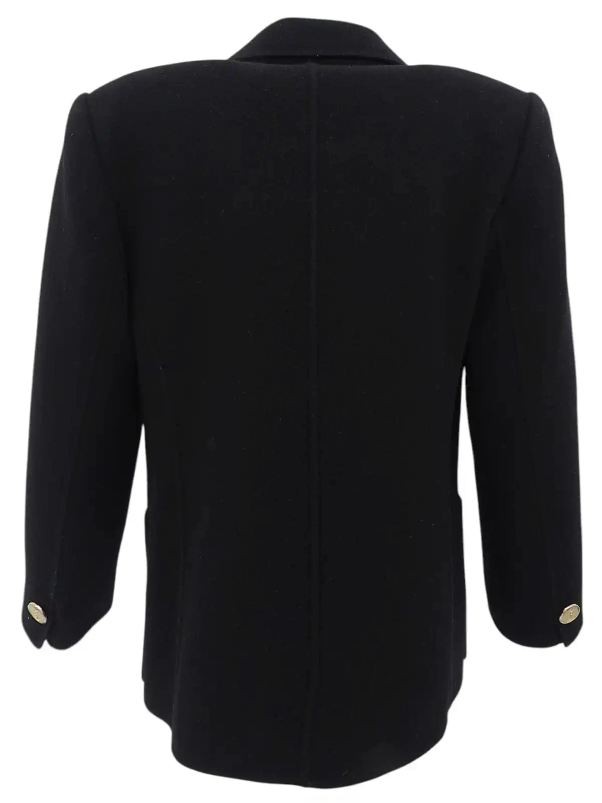 YVES SAINT LAURENT ウールロゴボタンダブルブレストジャケット