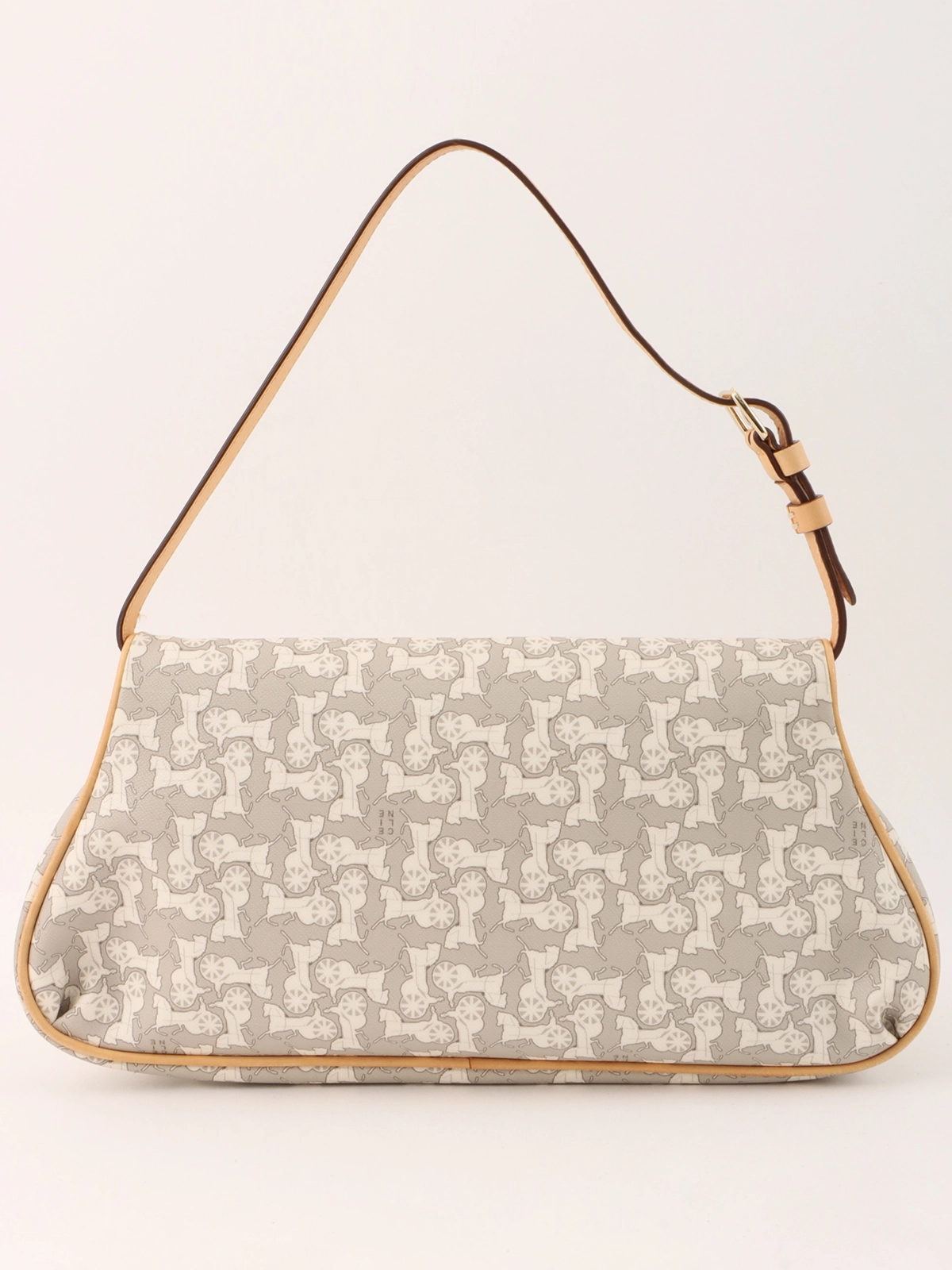 CELINE ホースキャリッジパターンショルダーバッグ グレー