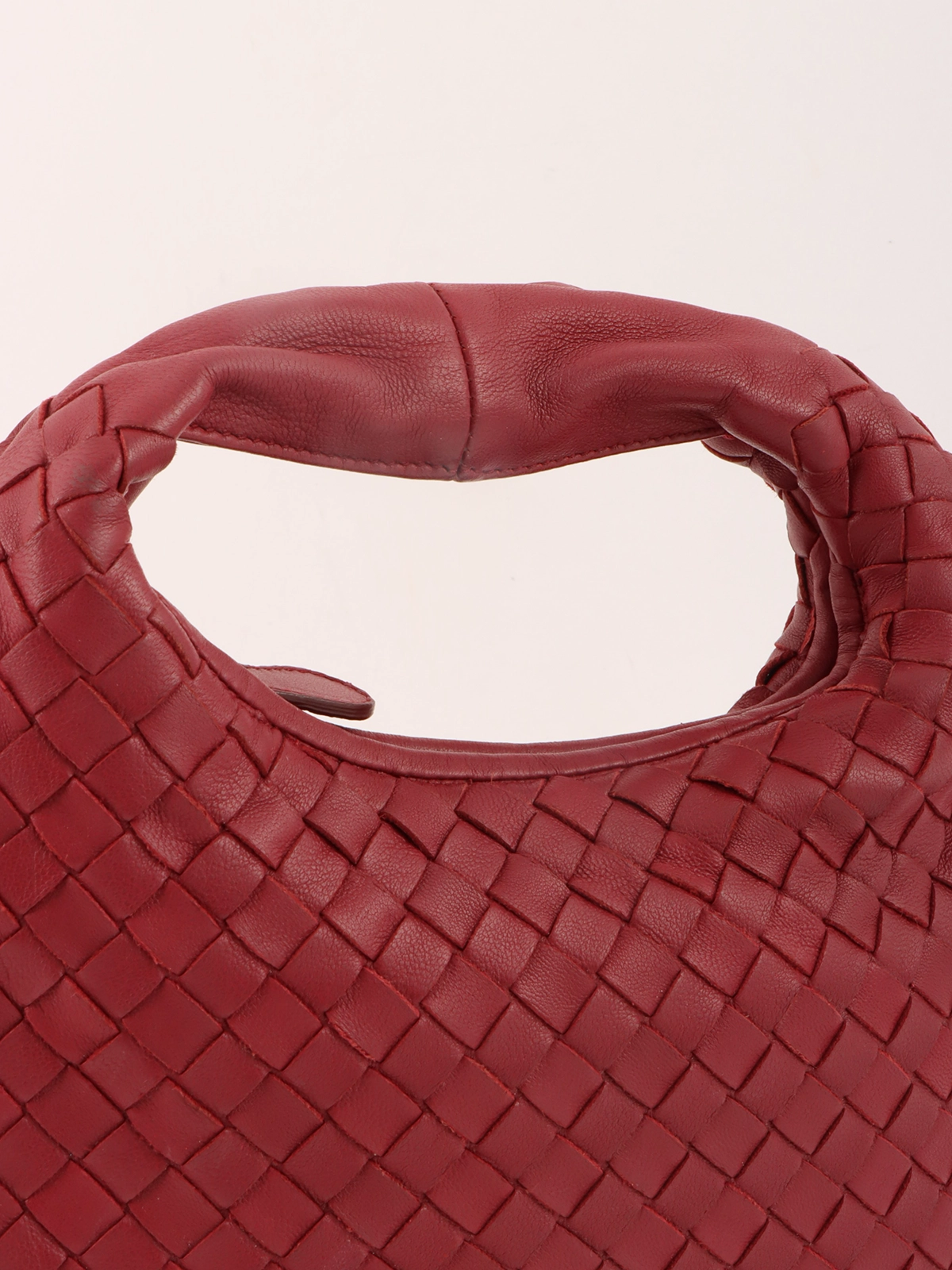 希少色 ボッテガヴェネタ ホーボー イントレチャート ハンドバッグ ボルドー BOTTEGA VENETA イントレチャートホーボーバッグミニ ボルドー