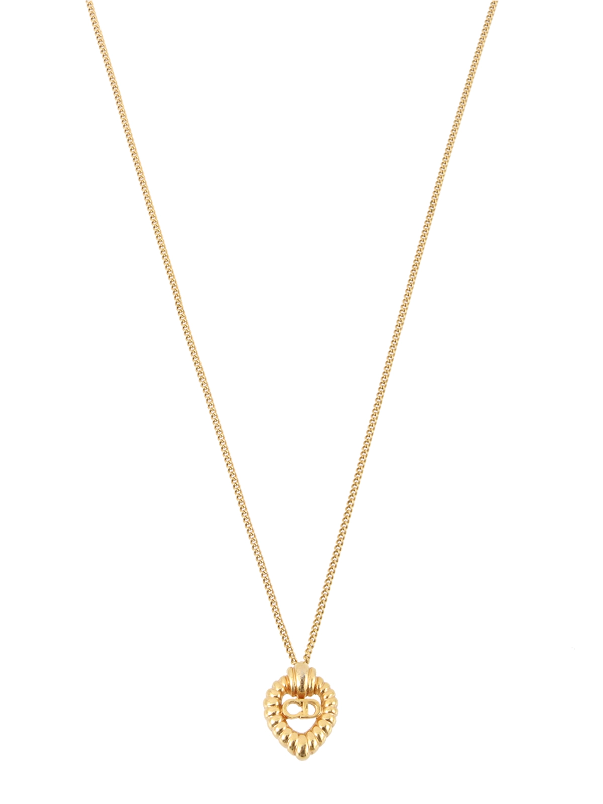 DIOR ティアドロップロゴネックレス DIOR ティアドロップロゴカットアウトネックレス ゴールド