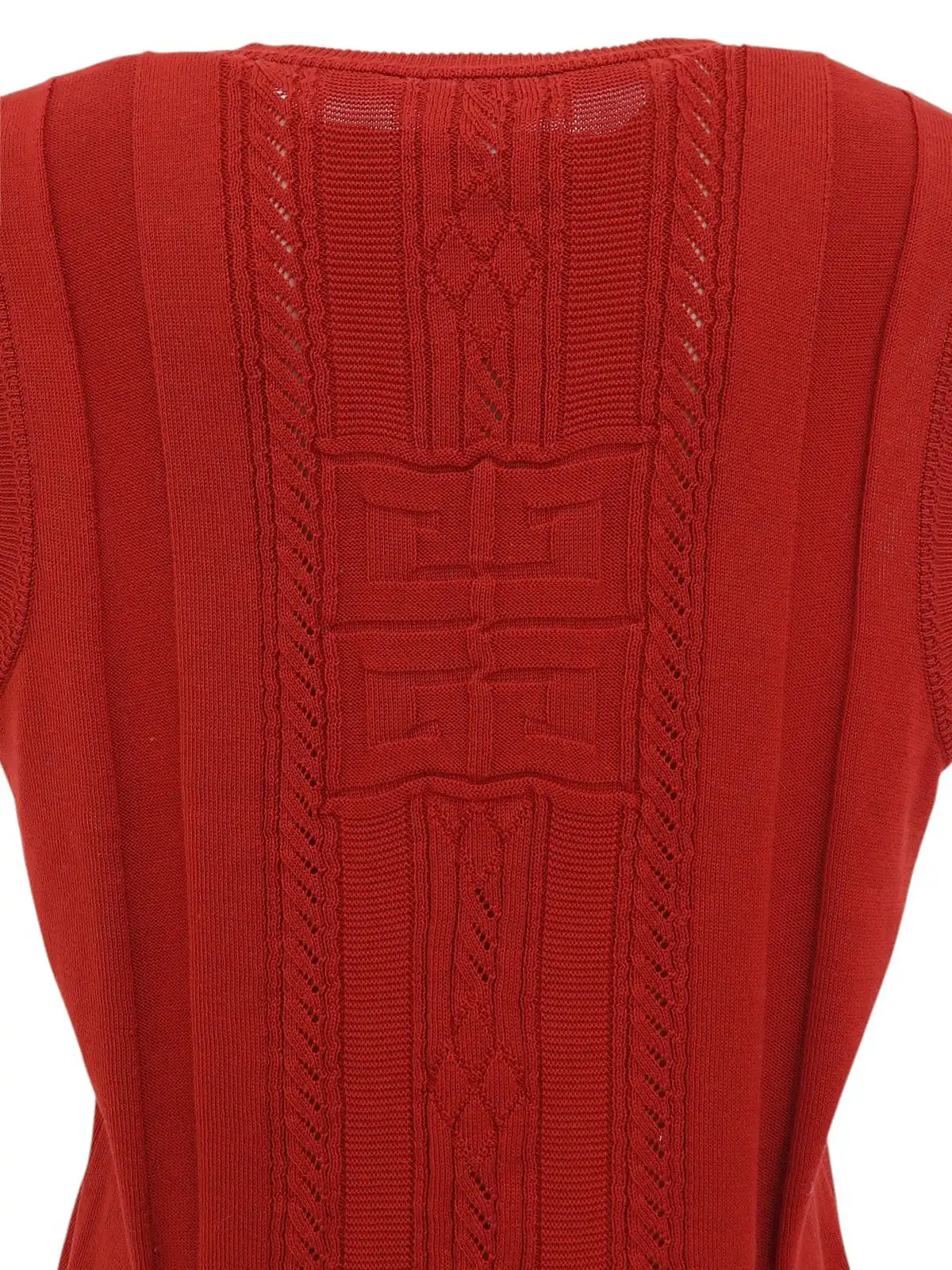 GIVENCHY ロゴ刺繍ニットベスト レッド｜VINTAGE QOO TOKYO