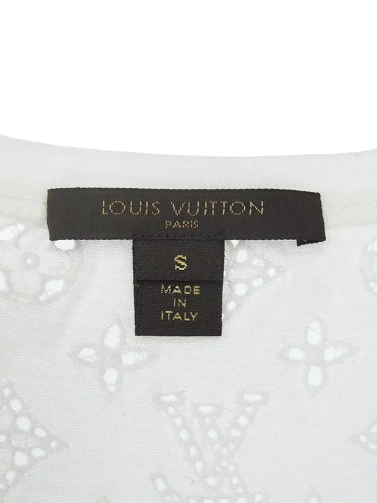 LOUIS VUITTON モノグラムカットワークフリルショートスリーブ