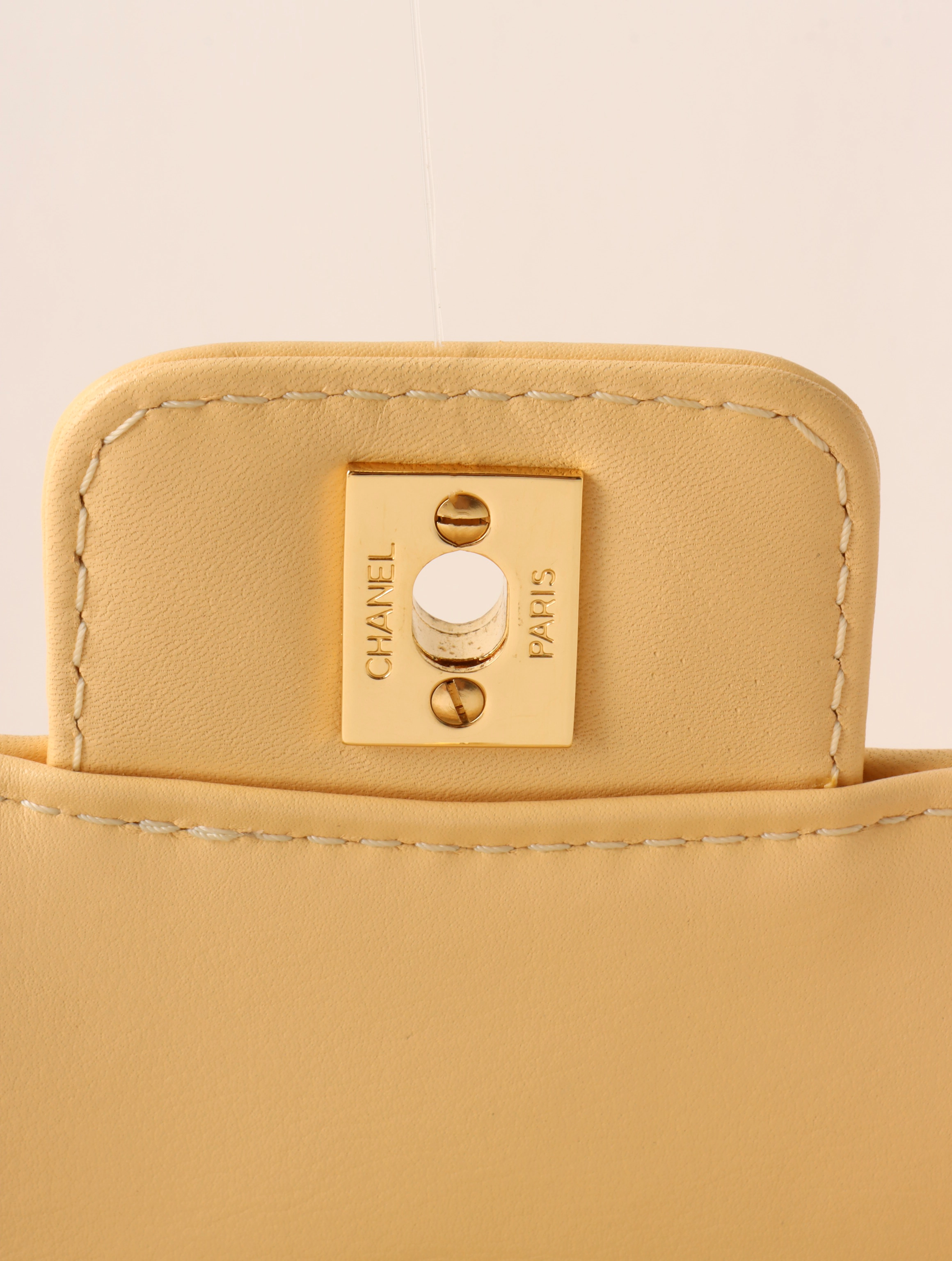 CHANEL 2004年頃製 ワイルドステッチCCターンロックハンドバッグ