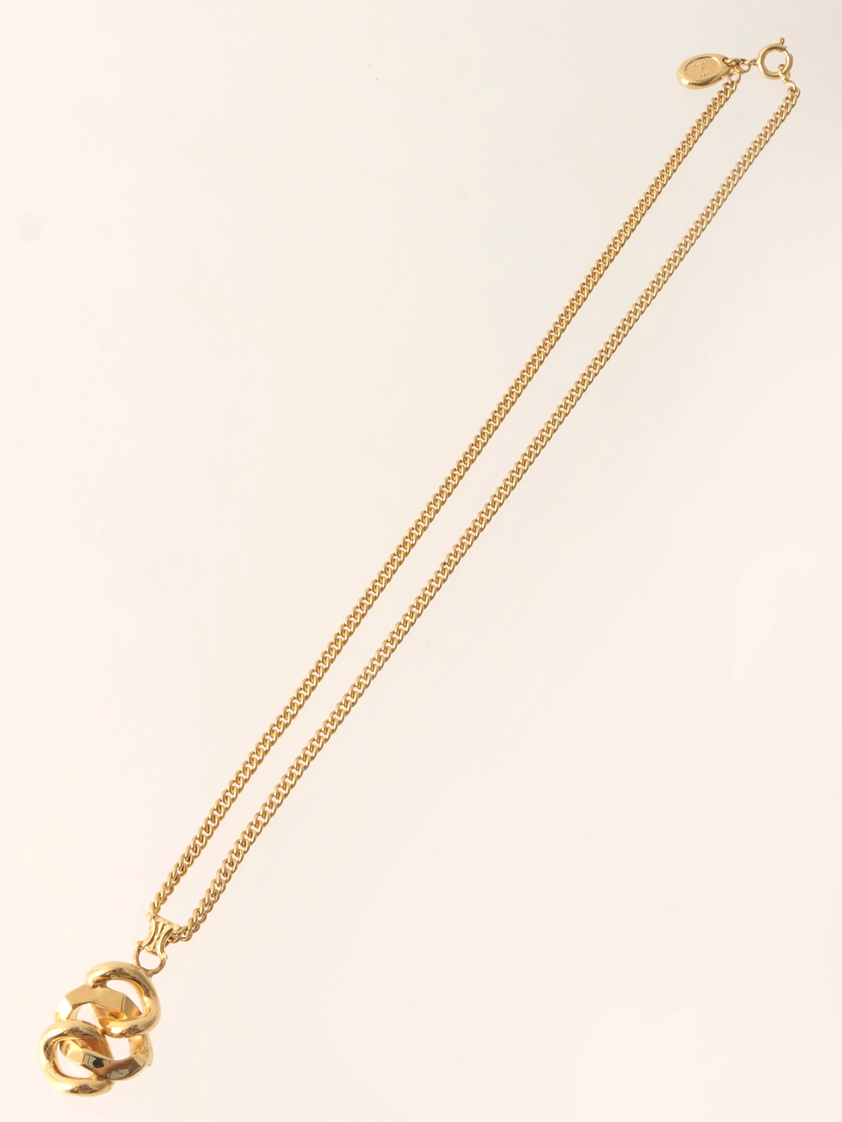 ブランド通販サイトをすべて CELINE チェーンモチーフネックレス QOO ゴールド｜VINTAGE アクセサリー