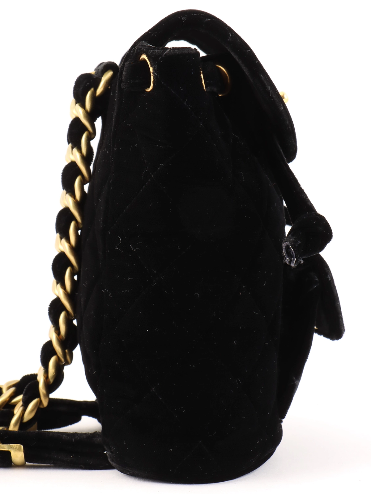 CHANEL 1995年頃製 ベルベットダブルCCターンロックバックパック