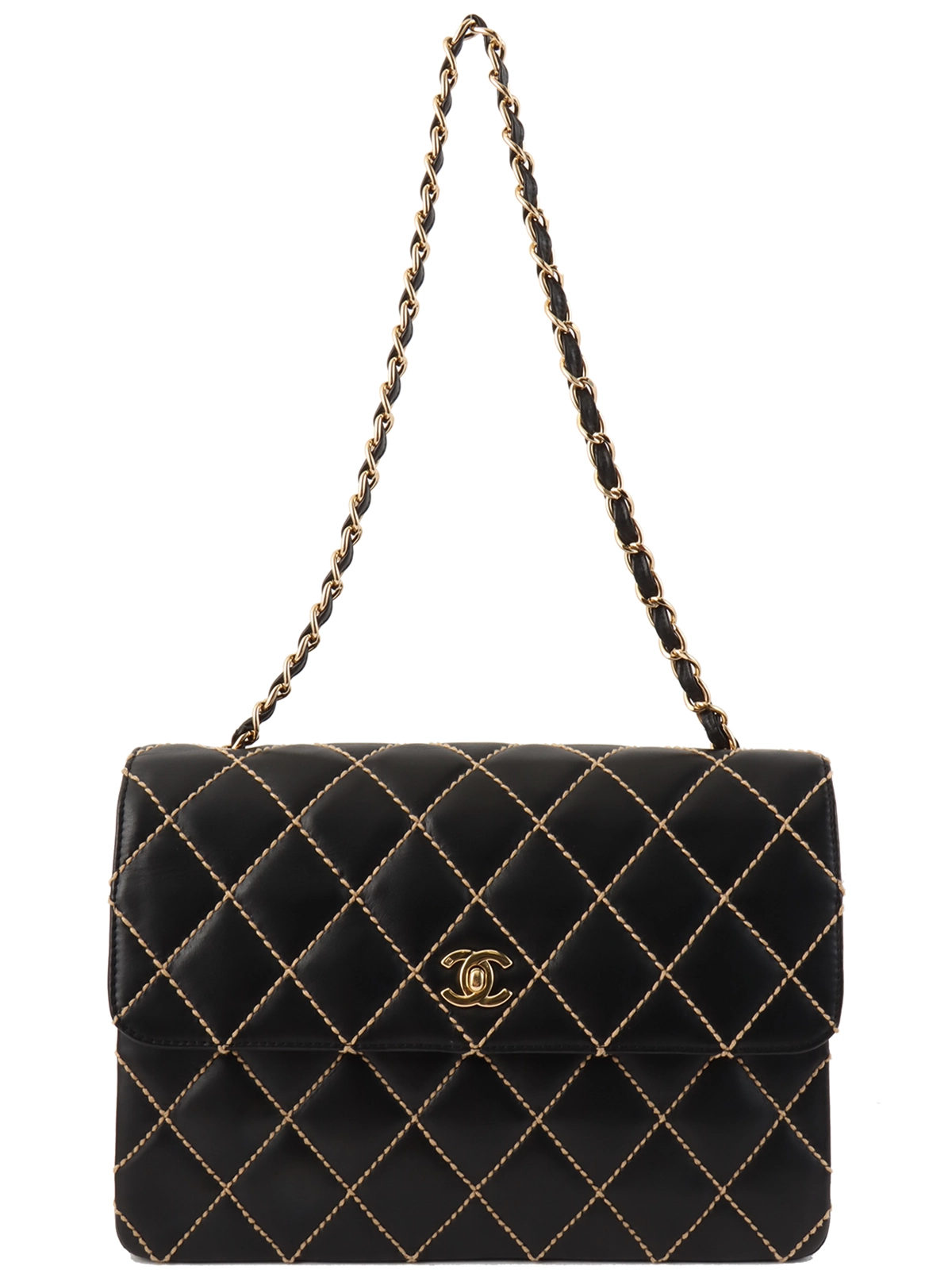 CHANEL 2001年頃製 ワイルドステッチCCターンロックチェーン