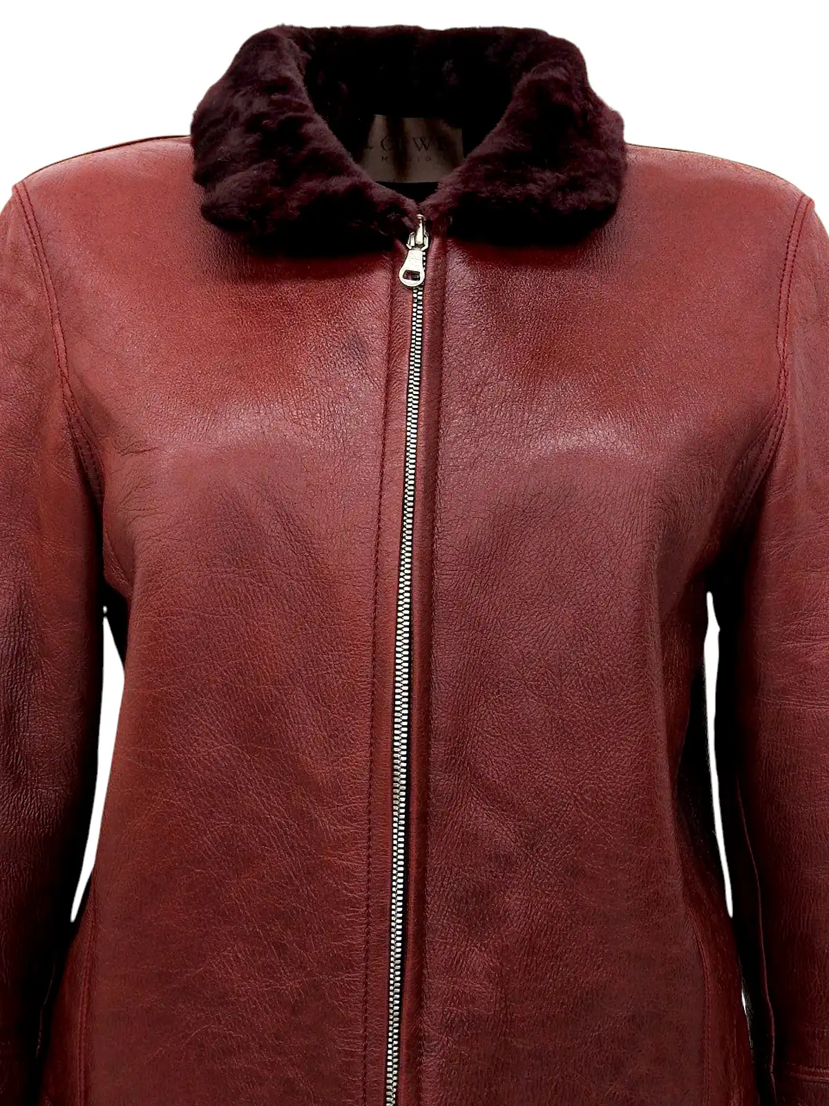LOEWE ジップアップレザージャケット レッド｜VINTAGE QOO TOKYO