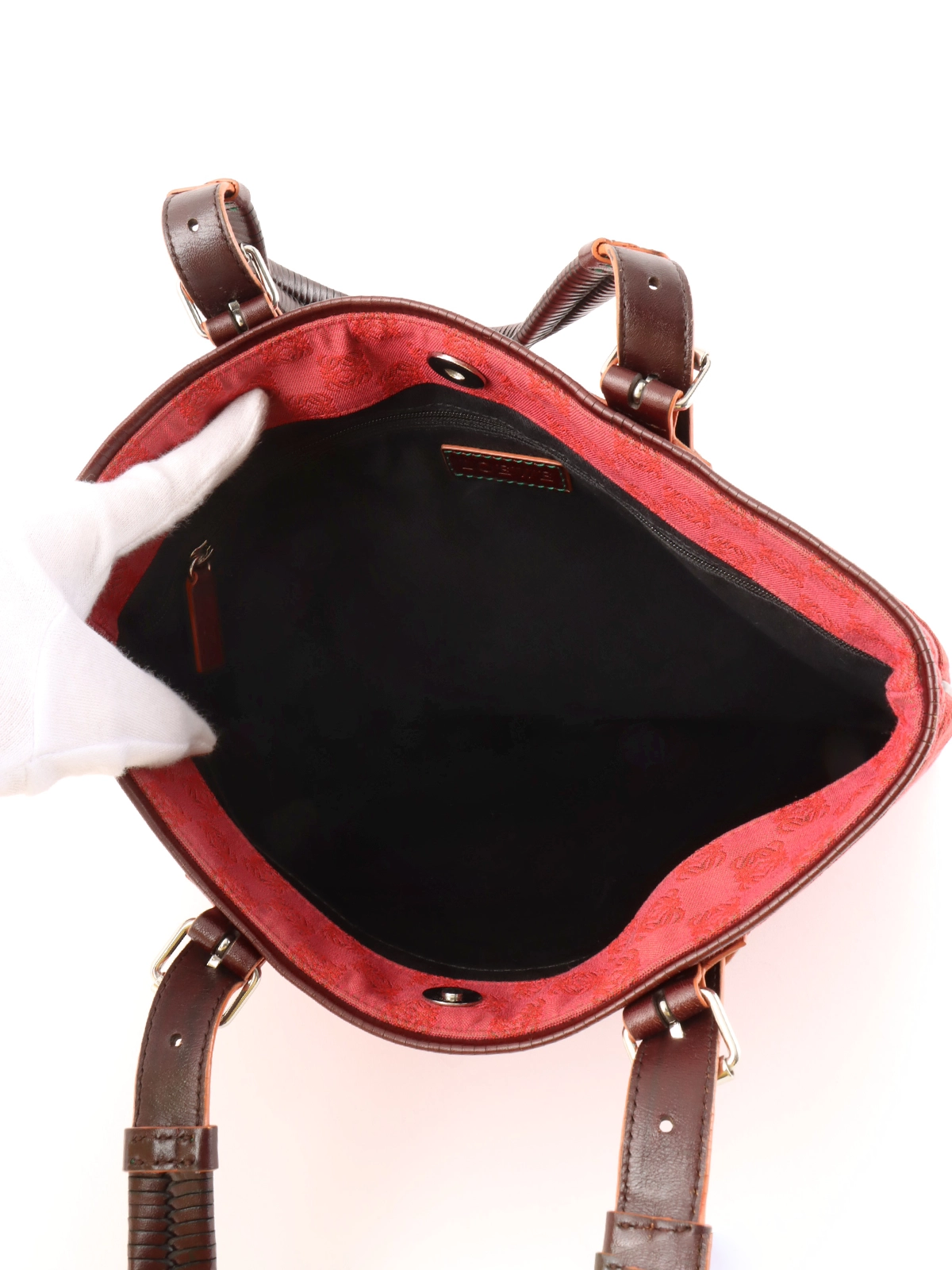 LOEWE アナグラムパターントートバッグ レッド｜VINTAGE QOO