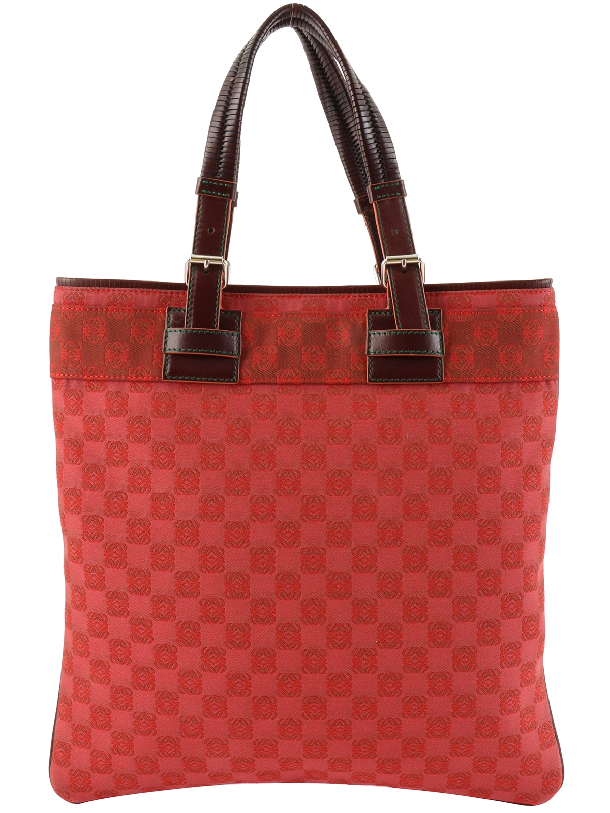 LOEWE アナグラムパターントートバッグ レッド｜VINTAGE QOO