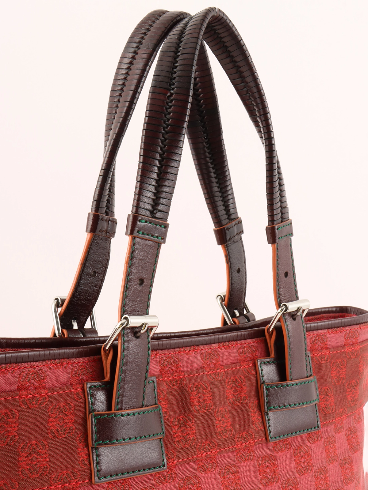 LOEWE アナグラムパターントートバッグ レッド｜VINTAGE QOO