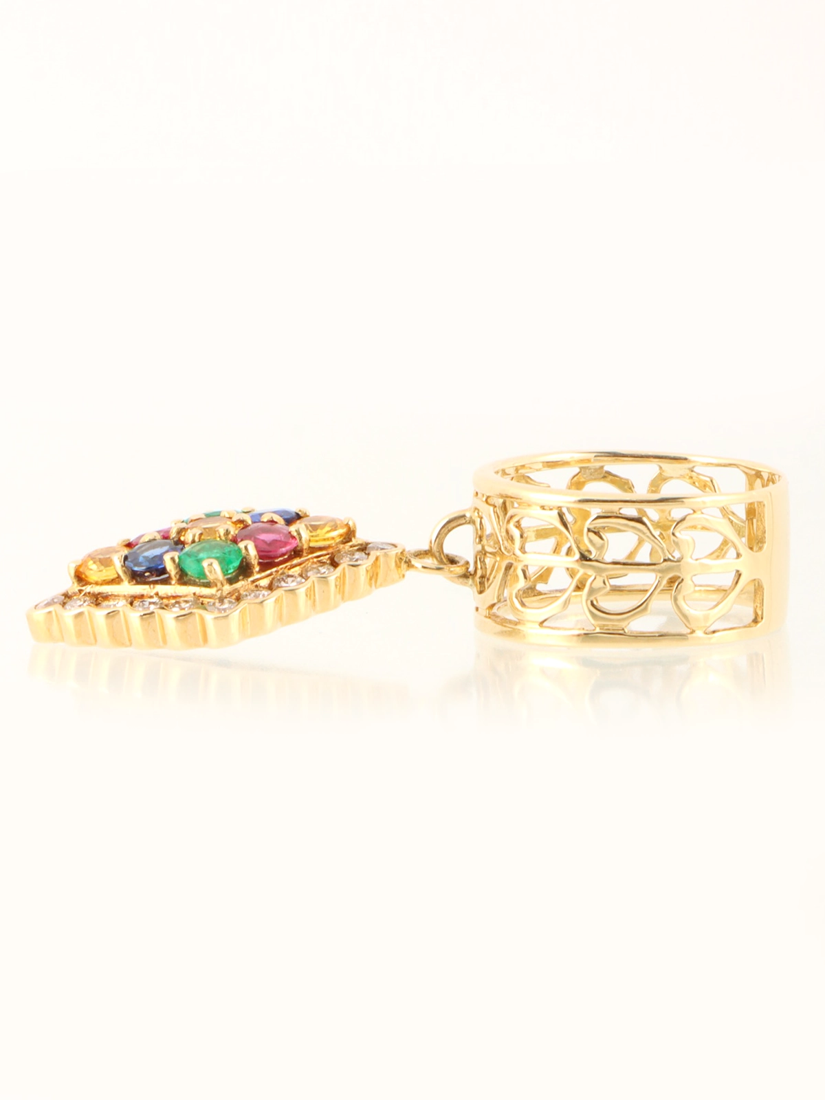Selection Jewelry 18Kサファイアダイヤモチーフスウィング