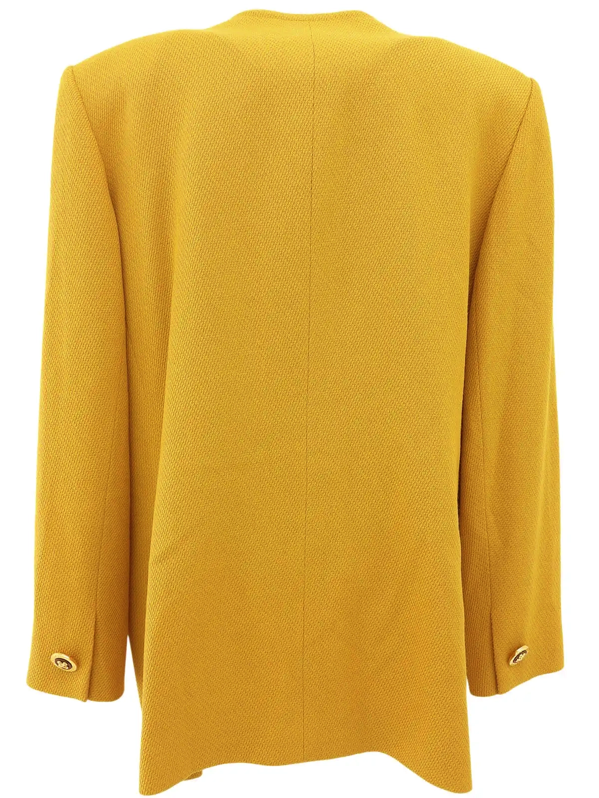 GIVENCHY ジバンシー　vintage ノーカラージャケット　金ボタン GIVENCHY ウールデザインロゴボタンノーカラージャケット