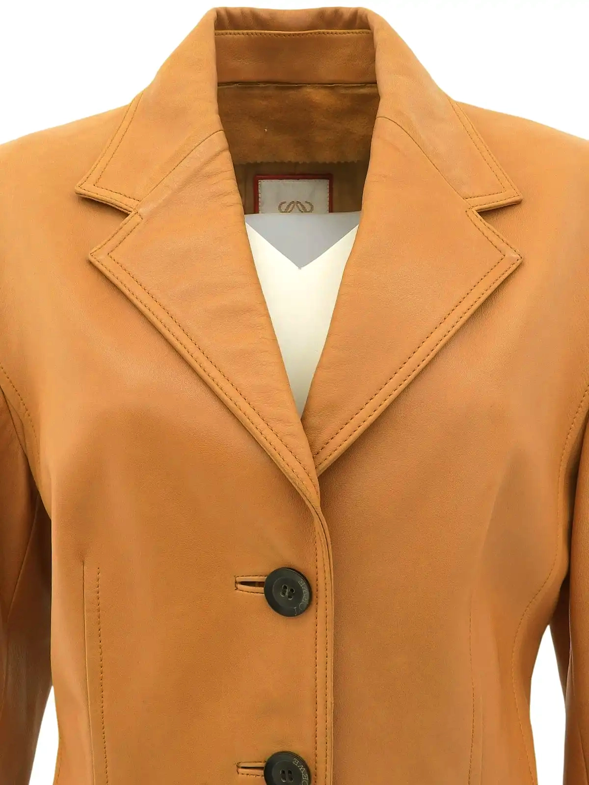 Qoo　0913 LOEWE ロゴボタンレザージャケット キャメル｜VINTAGE QOO TOKYO
