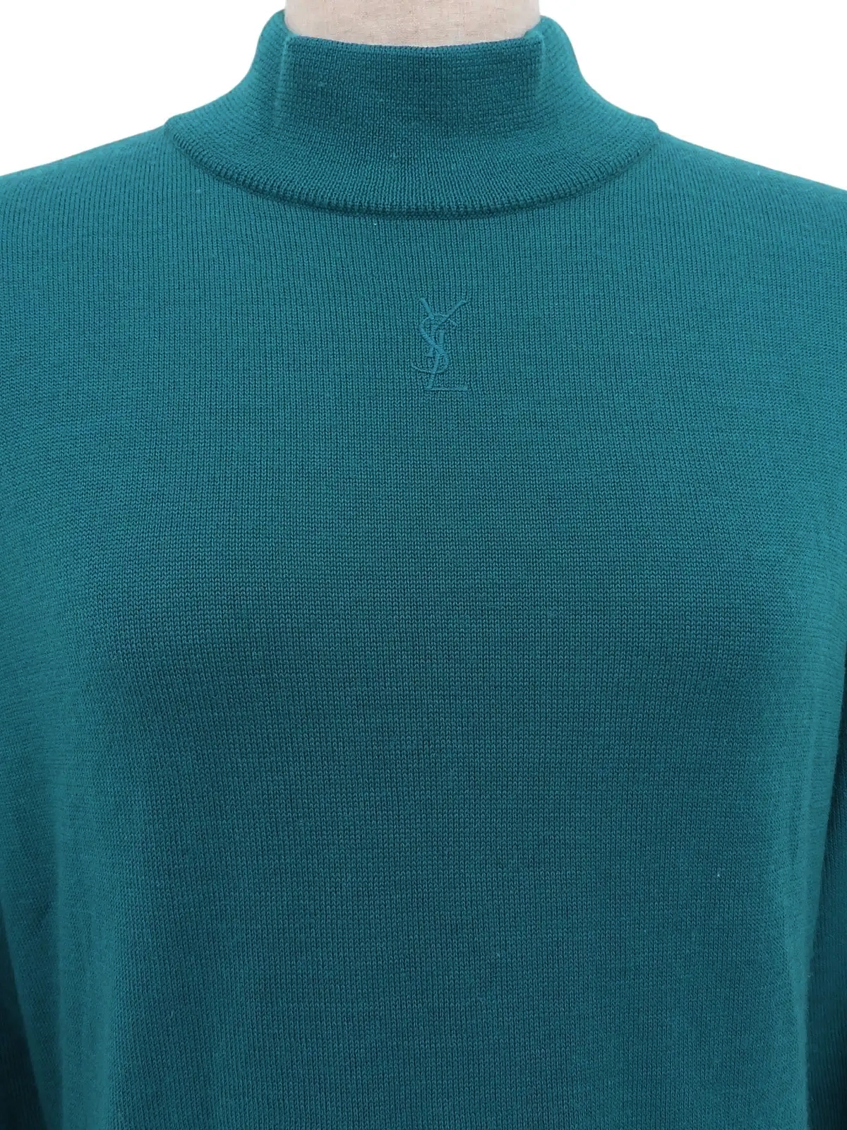 YVES SAINT LAURENT ロゴ刺繍ロングスリーブニットトップス