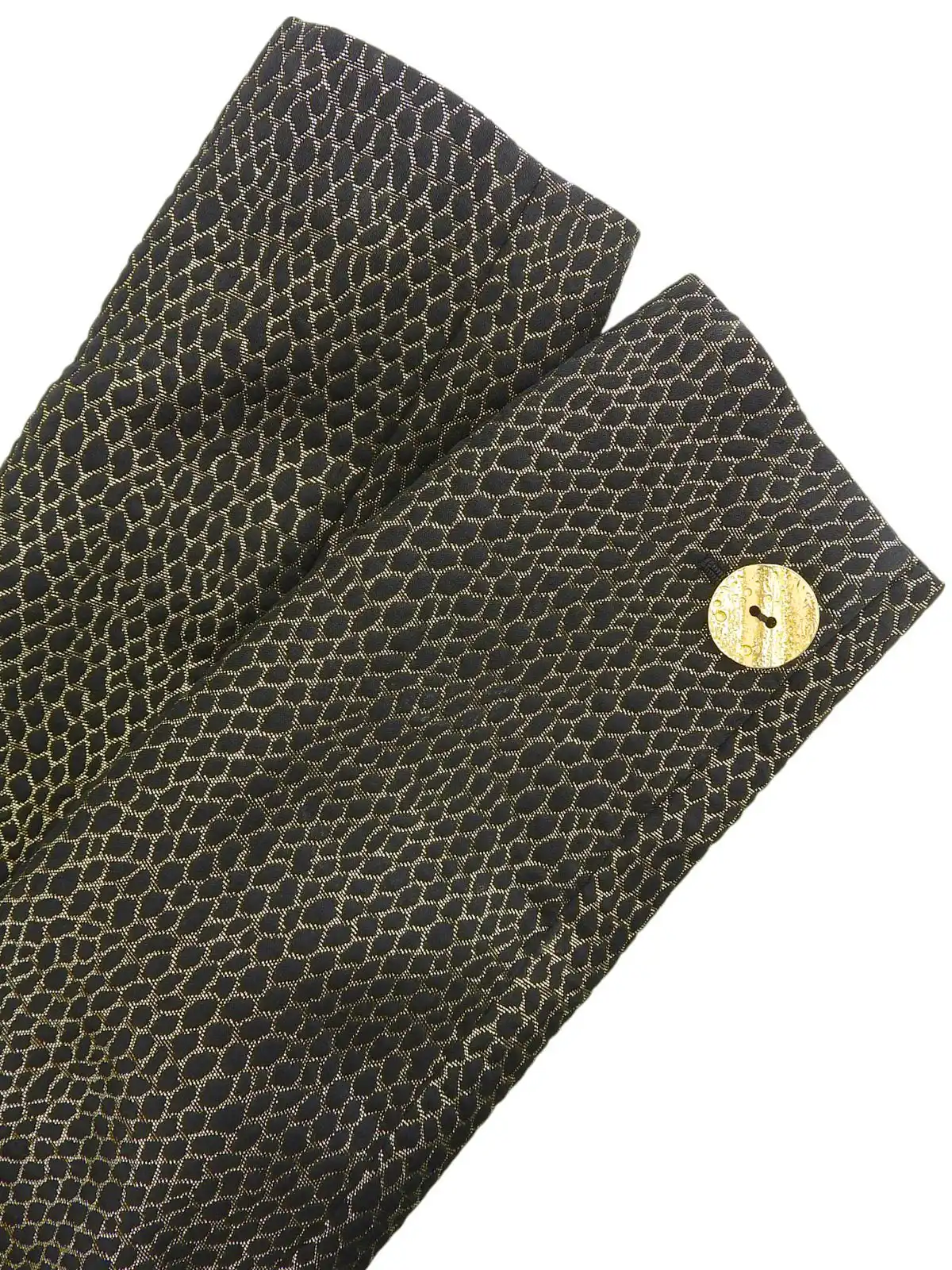 YVES SAINT LAURENT デザインパターンロングジャケット ブラック