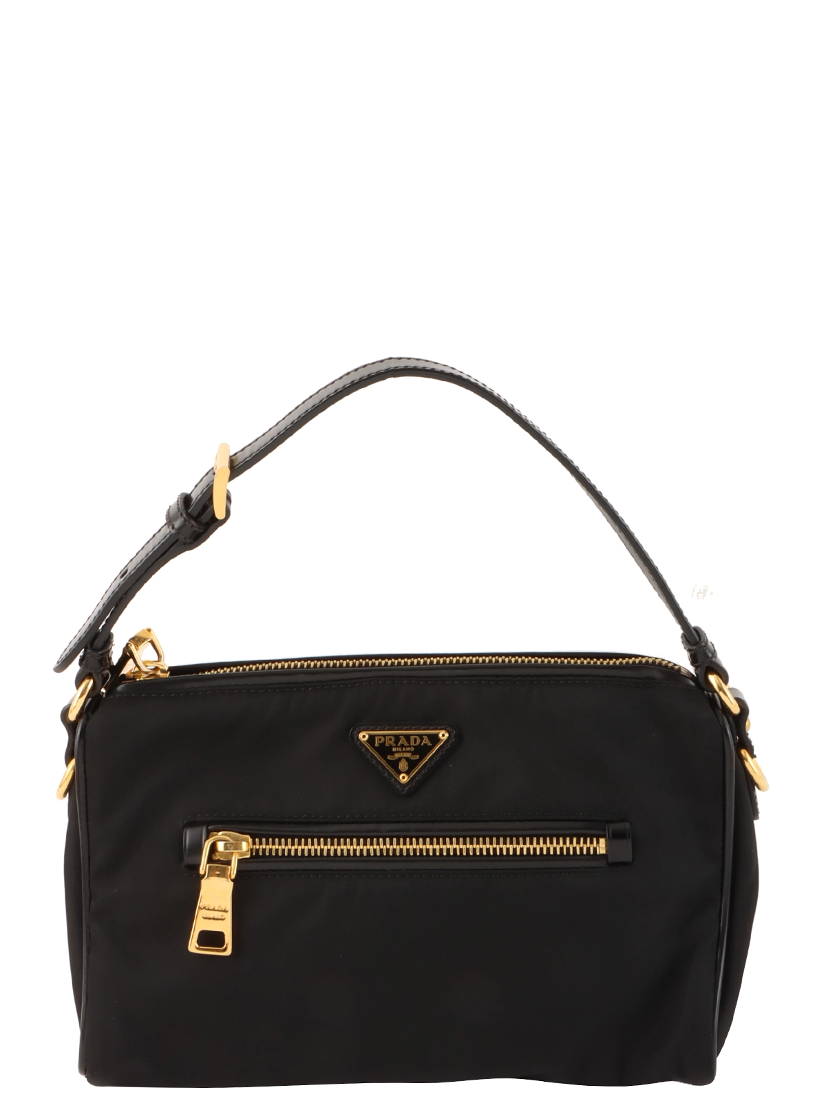PRADA ヴィンテージ ナイロン ハンドバッグ ブラック PRADA プラダ ブランドロゴ ナイロン ハンドバッグ 2way