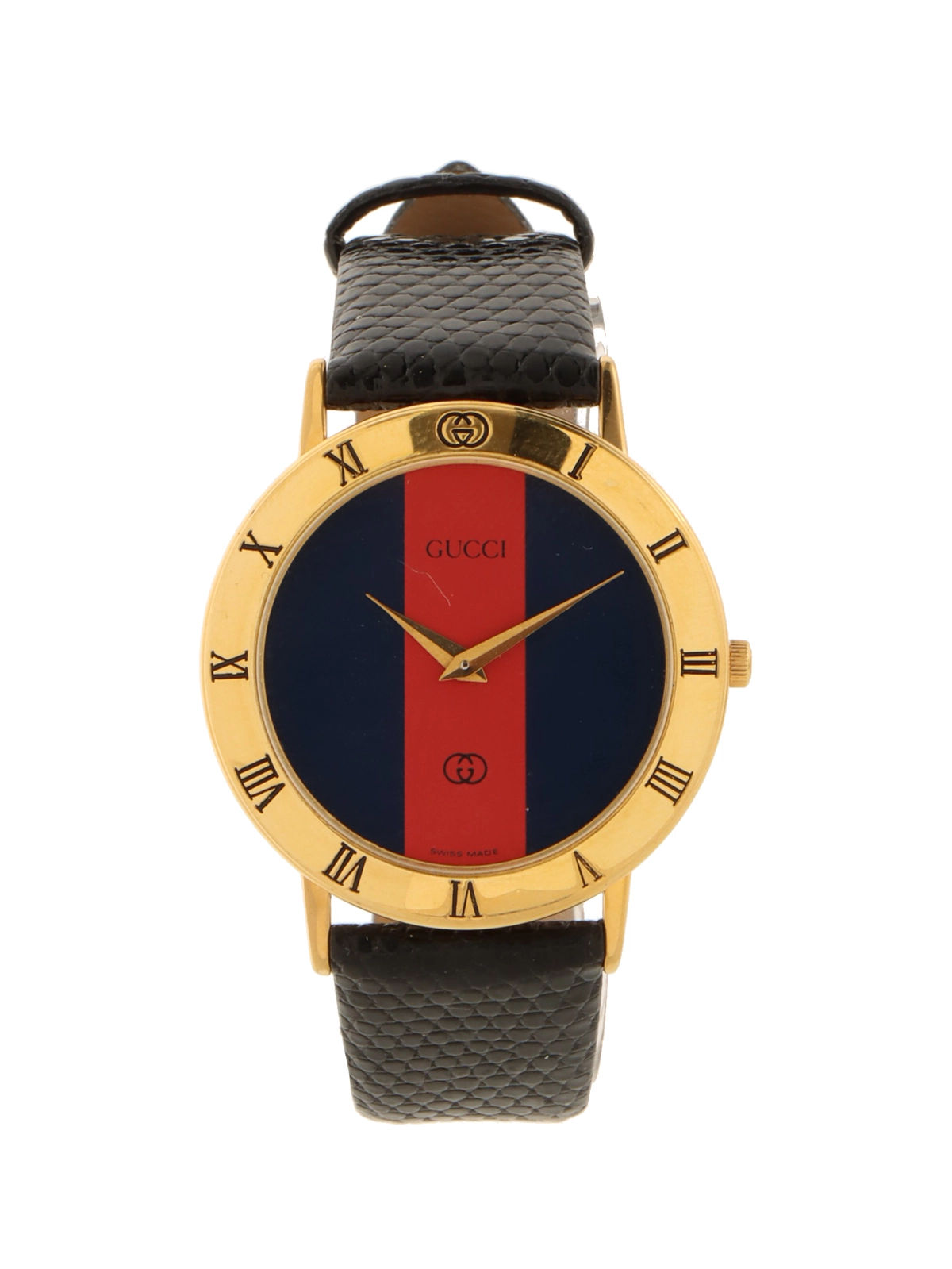 極上美品GUCCI ゴールド ラウンドフェイス 時計 GUCCI ラウンドロゴフェイスウォッチ ゴールド｜VINTAGE QOO
