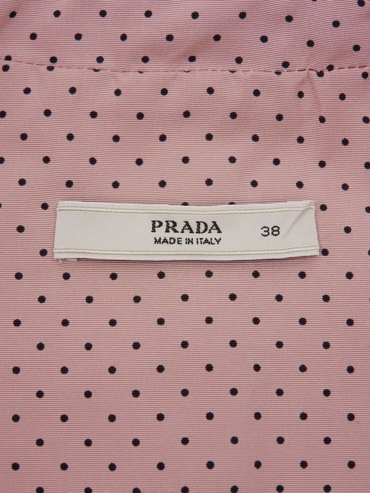 PRADA ドットパターンノースリーブワンピース ピンク／ブラック