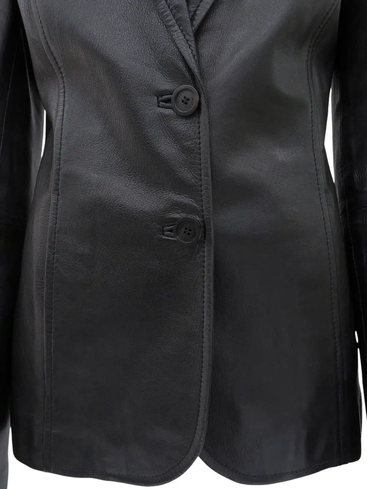 GUCCI リアルレザーロゴボタンジャケット ブラック｜VINTAGE QOO