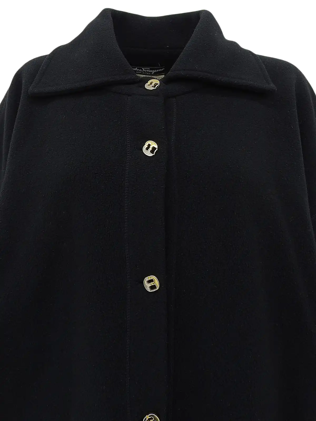 【美品】サルヴァトーレフェラガモ　ダブルフェイス　コート　ロゴボタン　ブルー　L Salvatore Ferragamo - 美品 サルヴァトーレ フェラガモ